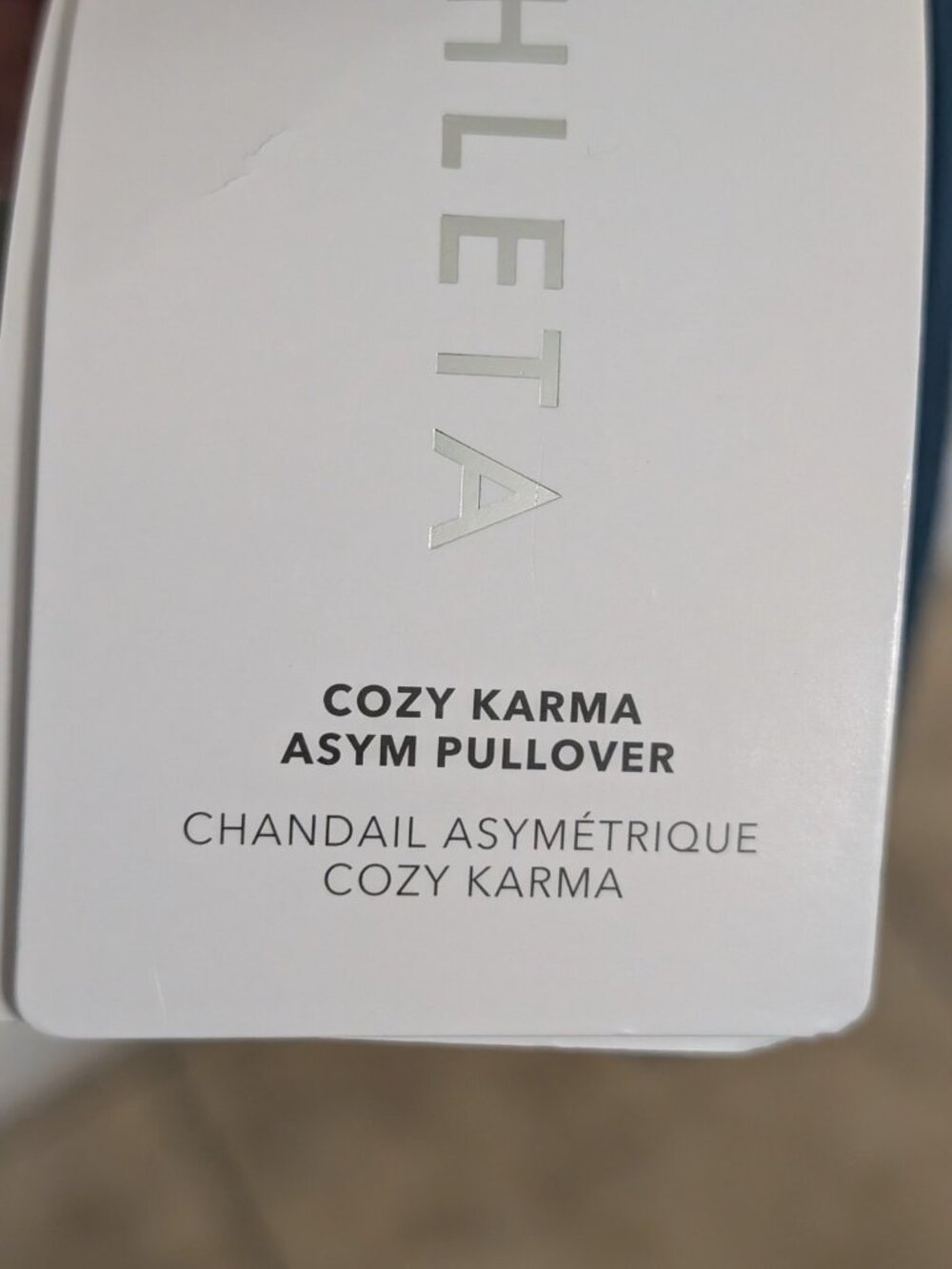 ATHLETA Sweatshirt Teal Cozy Karma Asym Pullover Long Sleeve Women's Size M - Picture 6 of 10